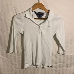 Tommy Hilfiger girls long sleeve button down white